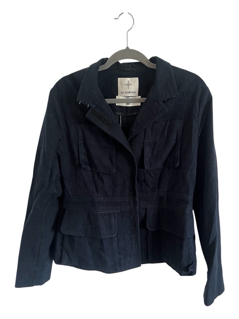 Uli Schneider Women's Navy Utility Jacket, size 12